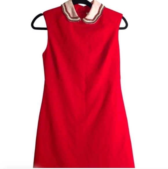 Make Peter Pan Elegant Red Sleeveless Dress - Picture 3 of 5
